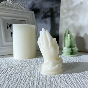 Molde de Silicona para Velas con Diseño de Manos en Oración, Molde para Velas Aromáticas, Suministros para Hacer Velas, Molde de Yeso para Adornos, Molde de Cera - Product Image 1