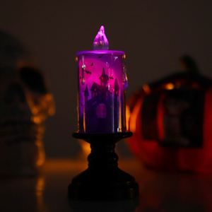 Candlestick Lamp Plastic Led Electronic Light <b>Witch</b> Haunted House Evil Pumpkin Party Supplies - Product Image 5