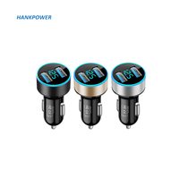 Chargeur de voiture double USB 3.1A en gros d'usine, chargeur de téléphone intelligent rapide avec écran fixe