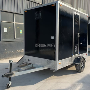 Nouvelle arrivée 2025, toilettes mobiles en chocolat, remorque de douche, cabine de salle de bain extérieure, remorques noires - Product Image 6