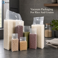 Sac sous vide personnalisé à soufflet latéral de qualité alimentaire, pochette de stockage scellée en nylon laminé pour riz et céréales, OEM et ODM disponibles