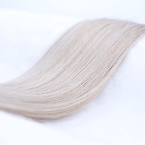 Extensions de cheveux humains Remy <span class=keywords><strong>blond</strong></span> platine lisses et soyeuses à clipser pour une tête entière - Product Image 6