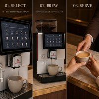 Mesin Kopi Layar Sentuh Besar S900 Pro Antarmuka Pemesanan Intuitif Staf Baru Terlatih dalam Hitungan Menit