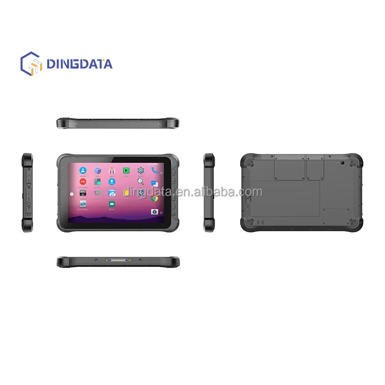 Промышленный 10-дюймовый прочный стол с MSM 8953 Прочный планшет Android 10 IP65 Прочный планшет со сканером отпечатков пальцев RJ45 RS232