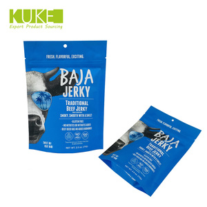 Tùy chỉnh nhiệt niêm phong độ ẩm bằng chứng nhựa đứng lên thịt bò Jerky biltong bao bì <span class=keywords><strong>Zip</strong></span> khóa túi với nước mắt notch - Product Image 4