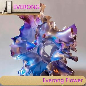 Escultura de Estambres de Flores en Acero Inoxidable con Proceso de Galvanoplastia Personalizado para Decoración del Hogar - Product Image 1