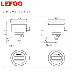 LEFOO เครื่องส่งสัญญาณความดันดิจิทัล,ตัวส่งสัญญาณเตือนหน้าจอเกจวัดความดันสำหรับการดับเพลิงปี RS485