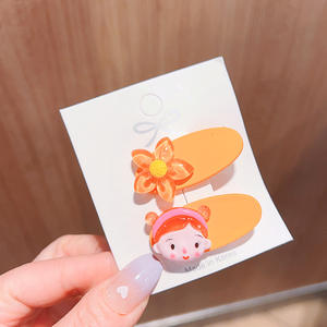 دبوس شعر بزهرة حلوة للأطفال 2 ، دبوس شعر لطيف لون الحلوى ، مشابك دوكبيل أكريليك للأطفال - Product Image 6