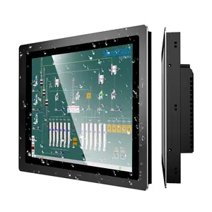 Ip65 Waterproof Embed 8 Inch Capacitive Industrial Touch Screen Panel Pc Embedded Fanless Industrial Monitor