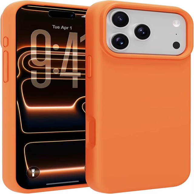 Real Liquid Silicone Case Skin Friendly Touch with Microfiber Liner and Shockproof for iPhone 17 Pro