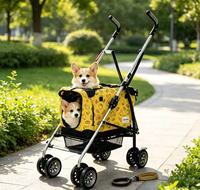 Poussette de voyage pliable en métal pour animaux de compagnie, approuvée par les compagnies aériennes, pour chiens et chats, chariot de transport extérieur transfrontalier pour animaux de compagnie