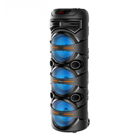 Lampe de camping d'extérieur avec haut-parleur Bluetooth et microphone sans fil, lumière LED, haut-parleur Bluetooth cylindrique, télécommande