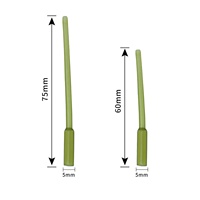 Tube d'insertion de plomb en ligne pour la pêche à la carpe, manchon en caoutchouc anti-emmêlement pour montage Ronnie, accessoire de pêche pour montage européen à la carpe