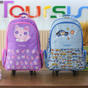 Sac <span class=keywords><strong>à</strong></span> dos scolaire imperméable et mignon pour garçons et filles, sacs de voyage pour enfants, sacs <span class=keywords><strong>à</strong></span> bandoulière de randonnée, valises avec chariot <span class=keywords><strong>à</strong></span> <span class=keywords><strong>roulettes</strong></span> amovible - Product Image 1