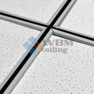 Panneau en fibres minérales alliage serrure ligne noire barre de suspension <span class=keywords><strong>faux</strong></span> <span class=keywords><strong>plafond</strong></span> en métal 15mm <span class=keywords><strong>plafond</strong></span> exposé grille en T <span class=keywords><strong>pour</strong></span> cadre en gypse - Product Image 1