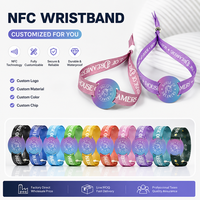 Pulsera RFID/NFC Tejida Personalizada OEM/ODM, 13.56 MHz, Ecológica e Impermeable, para Control de Acceso, Pagos sin Efectivo y Tarjetas de Visita