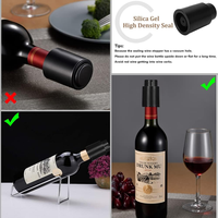 Bouchons de bouteille de vin en métal réutilisables sous vide véritable cadeaux de Noël
