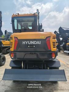 Excavatrice hydraulique sur roues Hyundai HW60ECO neuve de haute qualité, peinture d'origine, petite machine de chantier municipale sur site - Product Image 2