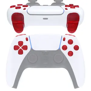 Gamepad PS5 מותאם אישית DIY החלפת מלא מפתח ברור אדום כפתור סט עבור Playstation5 משחק אביזרי עבור Ps5 אלחוטי בקר S