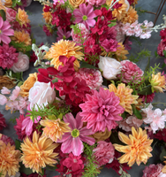 Boule de fleurs artificielles de luxe personnalisée DREA, arrangement de roses en soie rose, grandes décorations de table et centres de table pour mariage et banquets