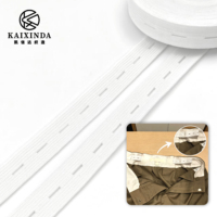 Bande élastique en polyester respirante et durable pour boutonnière, ceinture ajustable, ruban élastique pour la couture de pantalons et vêtements