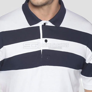 Camiseta Polo de Verano para Hombre, 65% Algodón, 35% Poliéster, Manga Corta, Transpirable, Bordada, Color Blanco - Product Image 1