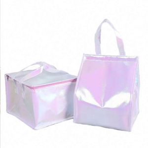 Bolsa Térmica Grande y Económica de Aluminio para Entrega de Alimentos, Bolsa Refrigerante Aislada de Tela No Tejida con Holograma - Product Image 1