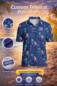 โพลีเอสเตอร์ 95% สแปนเด็กซ์ 5% แห้งเร็ว ระบายความชื้นได้ดี เสื้อโปโลกอล์ฟพิมพ์ลายตลกสำหรับผู้ชาย ออกแบบเองได้ - Product Image 4