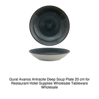 Assiette creuse Avanos Anthracite 20 cm Gural