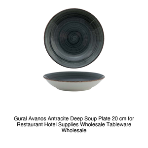 Avanos Anthracite Deep <b>Plate</b> 20 cm Gural - Product Image 2