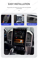 Lecteur multimédia de voiture 12,1 pouces 8+128 Go pour Ford Raptor 2015-2021 F150 Navigation GPS Radio de voiture Android avec système double