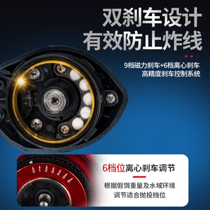 Yuantou LuyaAll-Metal Wire Cup Double Brake Drop Wheel Anti-Exploding Single Buy pour la coulée d'appâts avec appât - Product Image 4