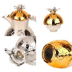 WUJO-taza de café dorada con forma de piña, jarra térmica al vacío con revestimiento de vidrio para el mercado árabe de Arabia Saudita, Dubái, 0.6l, 1l - Product Image 4
