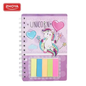 Notebook Motif Unicorn Lucu Desain Kustom Mewah Keluaran Baru dengan Catatan Tempel