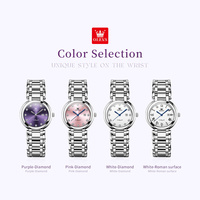 OLEVS 5575 oem logo personnalisé vente en gros phase de lune diamant de luxe mode cadeau élégant étanche dame montre à quartz pour femme