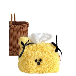 Cute plush puppy tissue box, suitable for dorm rooms, women's home use, desktop tissue box, living room desktop decoration, - Product Image 5