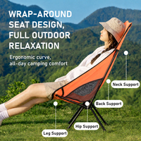 Chaise de camping pliable ultralégère en maille respirante, OEM ODM, logo personnalisé, directement de l'usine, pour le camping, le glamping et les voyages en voiture