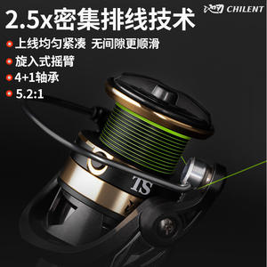 Carretes de Pesca Giratorios Tamaño 3000, Cuerpo Metálico, Manivela Derecha, para Pesca en Agua Dulce y Salada - Product Image 3