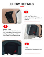 Vente directe d'usine, casque de moto intégral MOON DUAL, coussin intérieur amovible et lavable, matériau ABS+EPS, certifié CE, pour la conduite