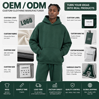 Sweat à capuche unisexe oversize en molleton brossé 350 GSM, épais, style streetwear, pour hommes, marque privée, vente en gros