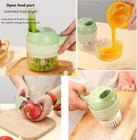 Draagbare 4-In-1 Elektrische Knoflook & Groente Chopper Handheld Keuken Accessoire Voor Groenten En Fruit Gereedschap