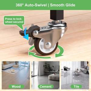 JZM1.5 Spindel rollen Set 4 Kleine Schwenk bremse Hoch leistungs gewinde Edelstahl Industrie lager Lenk rollen Möbel - Product Image 6