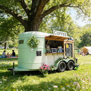 Sanitary Stainless Steel Food Cart Outdoor Mobile Beverage And Snack Concession <b>Trailer</b> - Product Image 1