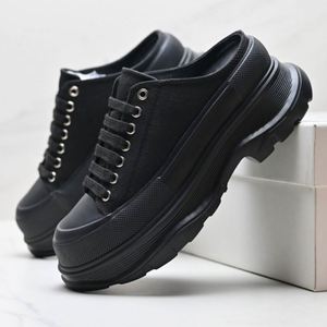 รองเท้าผ้าใบแฟชั่นผู้หญิงคุณภาพสูง ดีไซน์หรูหรา สไตล์ Chunky Platform แบรนด์ดัง McQ แบบผูกเชือก - Product Image 2