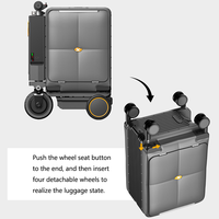 Valise intelligente de luxe à roulettes avec électricité pour les voyages d'affaires, valise scooter électrique