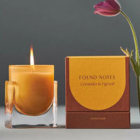 Coffret Cadeau Luxe Artisanal d'Aromathérapie : Bougies Parfumées Personnalisées Thème Café Léger, Étiquette Privée, Idéal Fêtes, Pâques, Ramadan