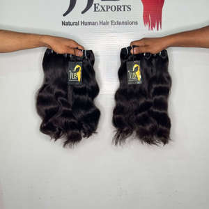 ผู้จำหน่ายผมอินเดียแท้คุณภาพสูงแบบขายส่ง, ผมมนุษย์แบบ Body Wave, ผู้จำหน่ายผมอินเดียแบบดิบและผมหยิกจากวัด - Product Image 1