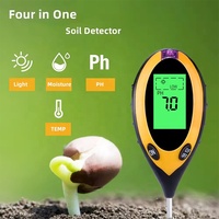 Kit de test de sol 4 en 1 Testeur de PH du sol Humidité de l'eau Lumière du soleil Compteur de température