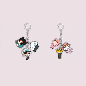 Llavero Colgante de Acrílico Personalizado con Diseño de Ídolo Cantante en Versión Q de Dibujos Animados, Bonito y Divertido, Impreso con UV, para Bolsos - Product Image 3