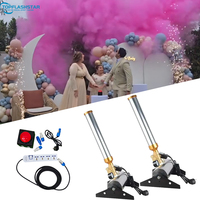 Topflashstar Canon à Confettis 100W, Lanceur de Fumigènes et Rubans pour Révélation du Sexe, Mariage et Célébrations